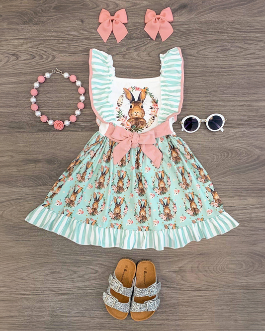 Baby girls Easter bunny wholesale dress preorder