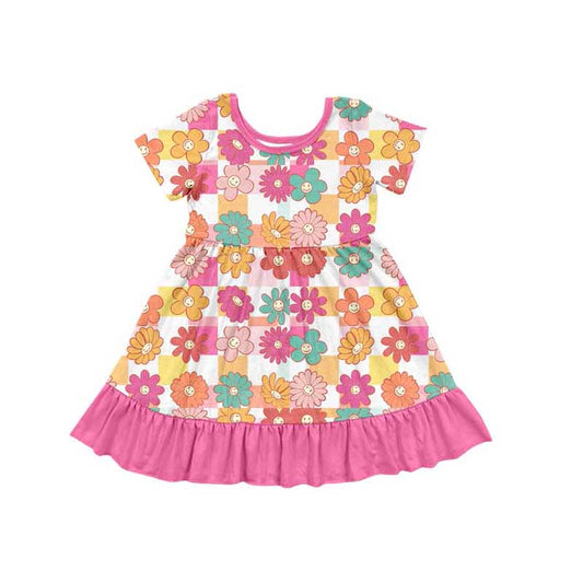 Flower girls short sleeve boutique dress preorder
