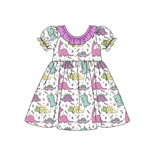 Girls dinosaur print wholesale boutique dress preorder