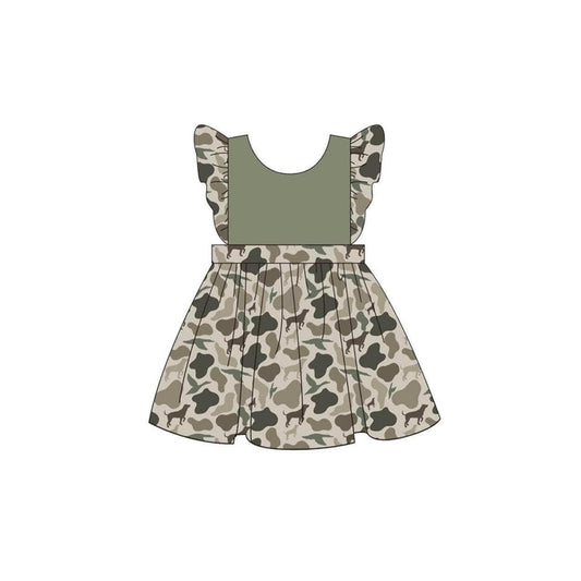 Baby girls camo dog duck dress preorder