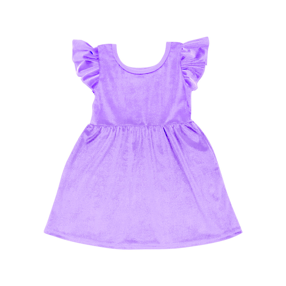 Toddle baby girls lavender velvet dress preorder