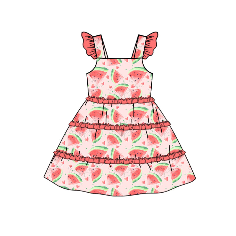 Toddle girls watermelon boutique dress preorder