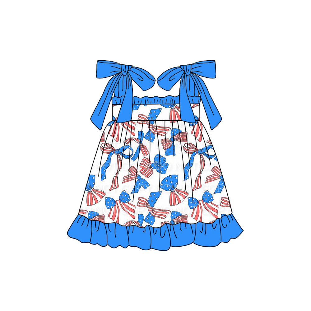 Baby girls july 4th bow summer dress preorder