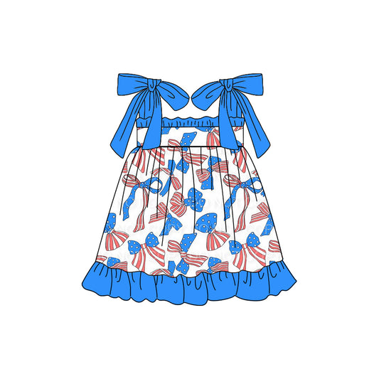 Baby girls july 4th bow summer dress preorder