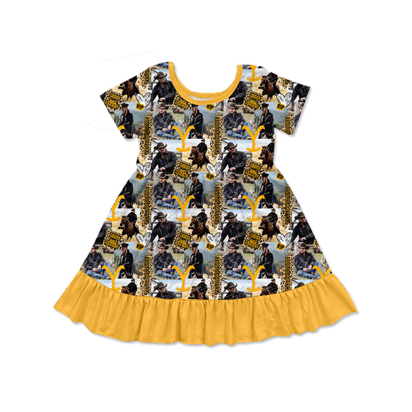 Baby girls singer design yellow dress preorder