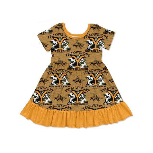 Baby girls singer design yellow dress preorder