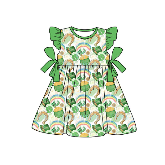 Saint Patrick's Day lucky charm baby girls dress preorder