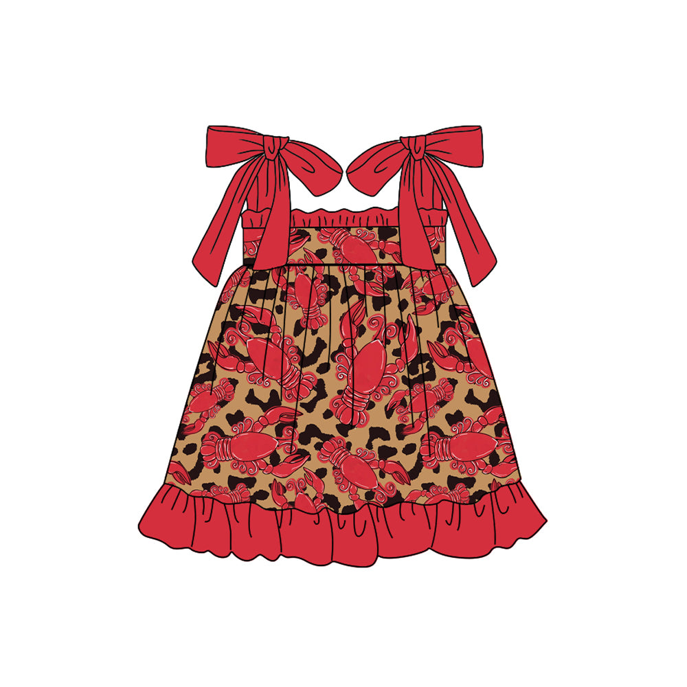 Baby girl cheetah crawfish baby girls dress preorder