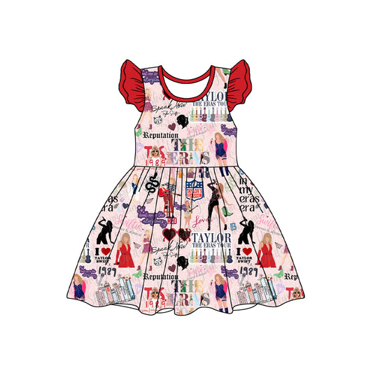 Country music singer print baby girls dress preorder