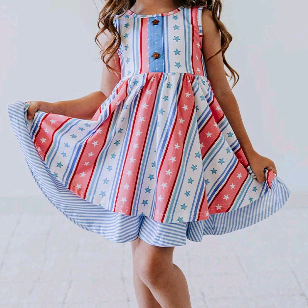 Baby girls July 4th star dress preorder