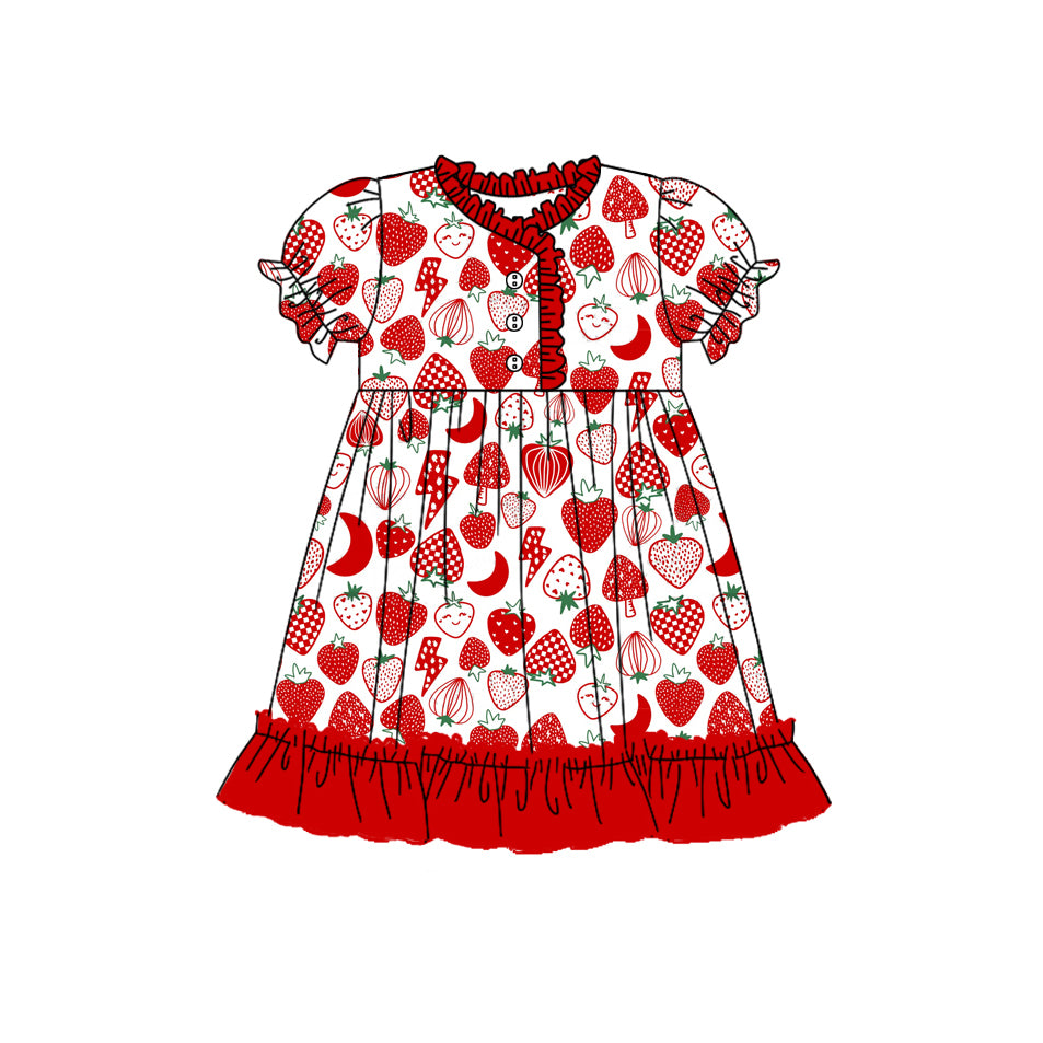 Infant baby girls starwberry dress preorder