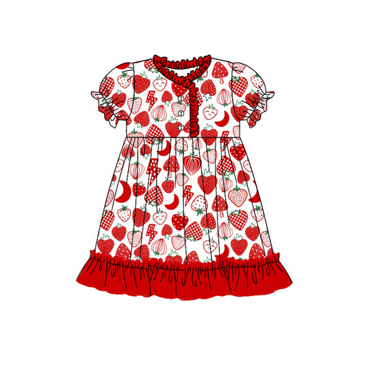 Infant baby girls starwberry dress preorder
