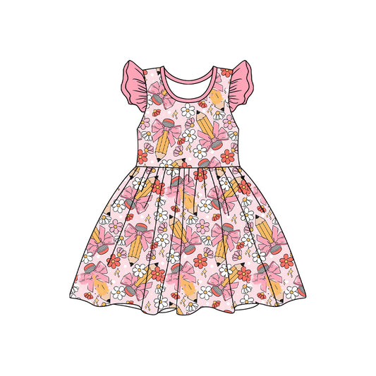 Baby girls pencil design back to school dress preorder