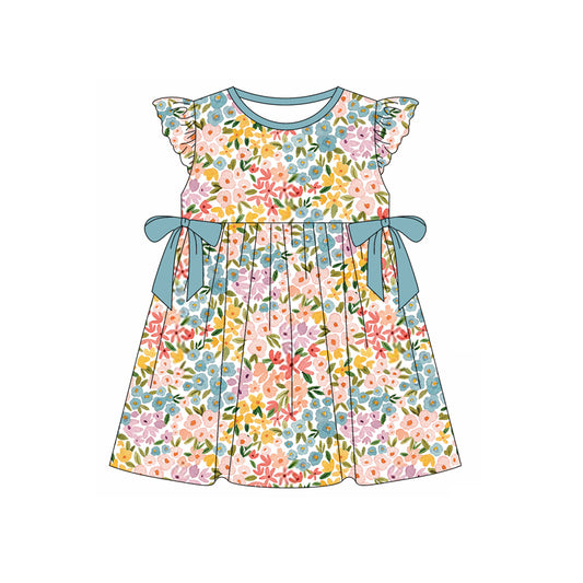 Baby girls pink blue floral summer dress preorder