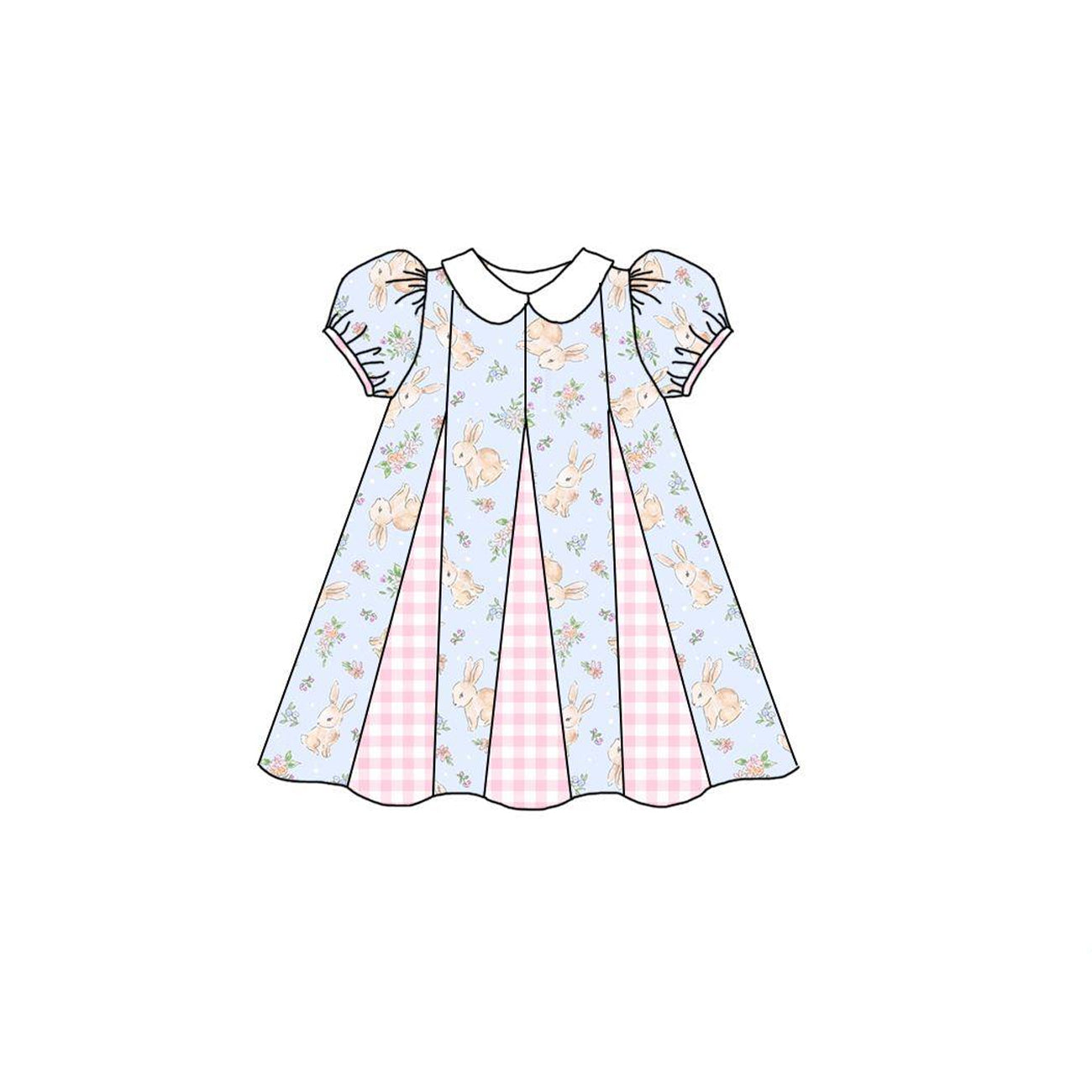 Toddle baby girl Easter bunny floral dress preorder