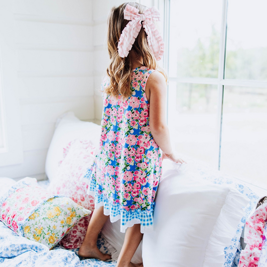 Baby girl pink floral summer dress preorder