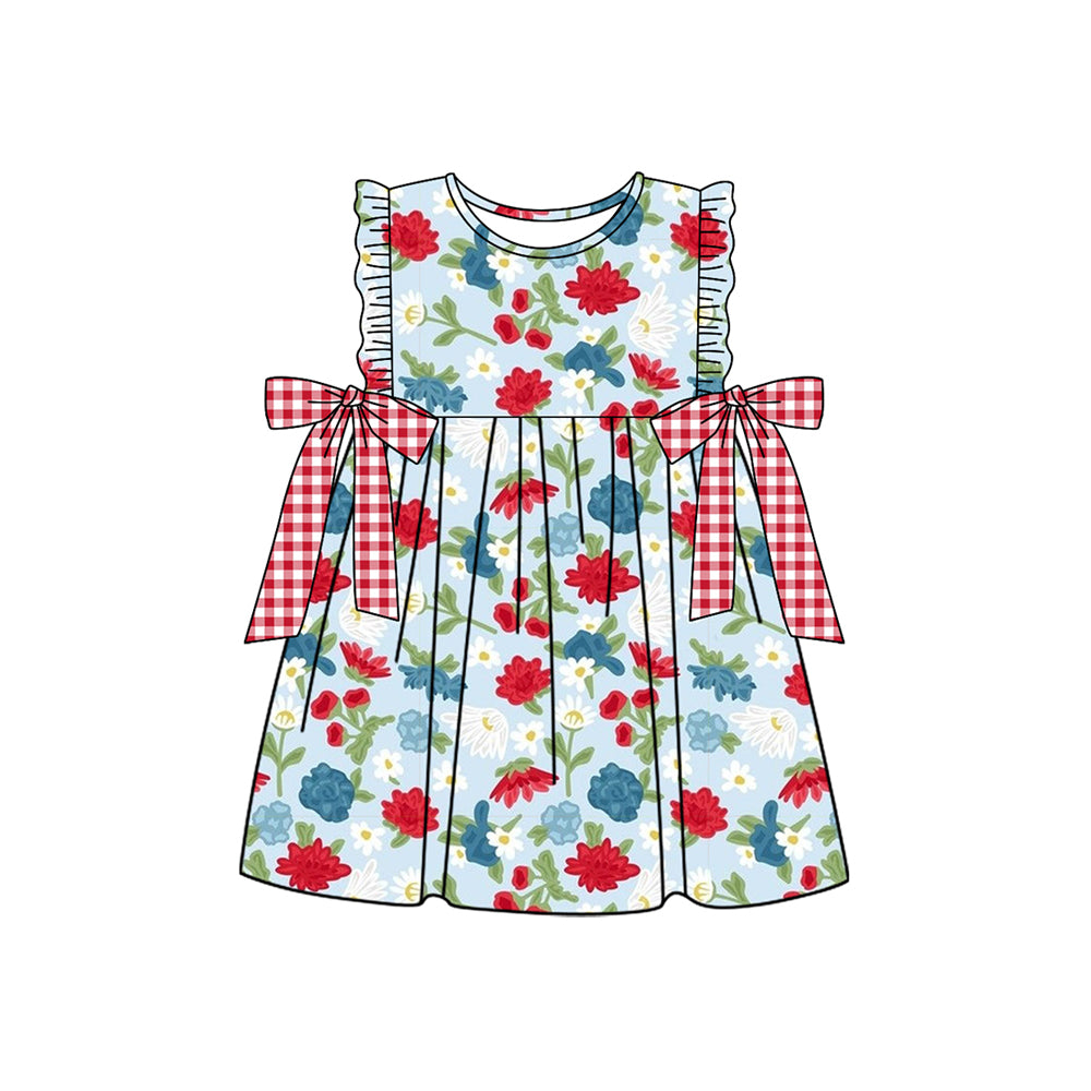 Toddle baby girls red flower summer dress preorder