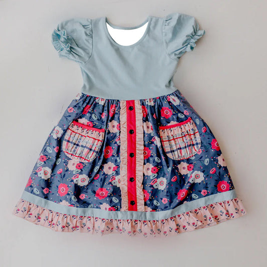 Flower girls kids summer boutique dress preorder