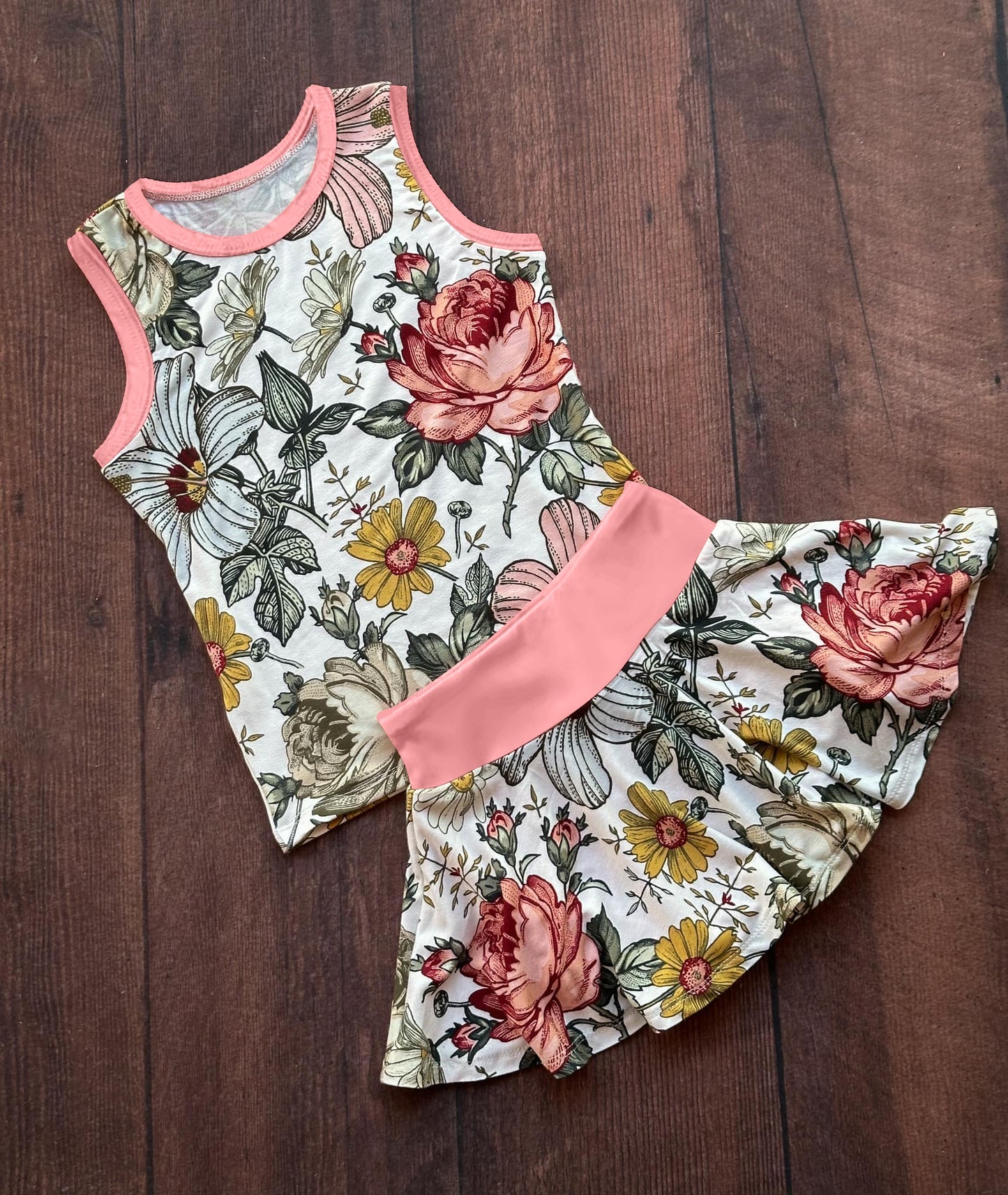 Toddle baby girl floral summer outfit preorder