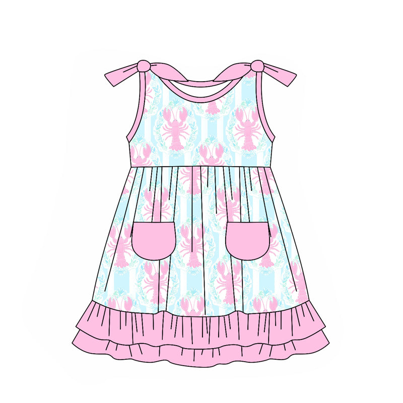 Baby girl crawfish summer dress preorder