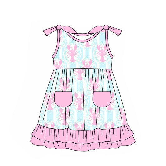 Baby girl crawfish summer dress preorder