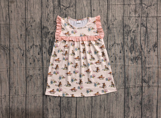 Cowgirls western horse floral dress preorder