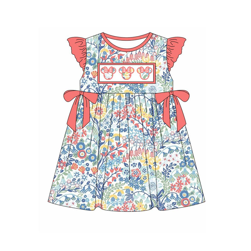 Toddle baby girls cartoon mouse floral dress preorder
