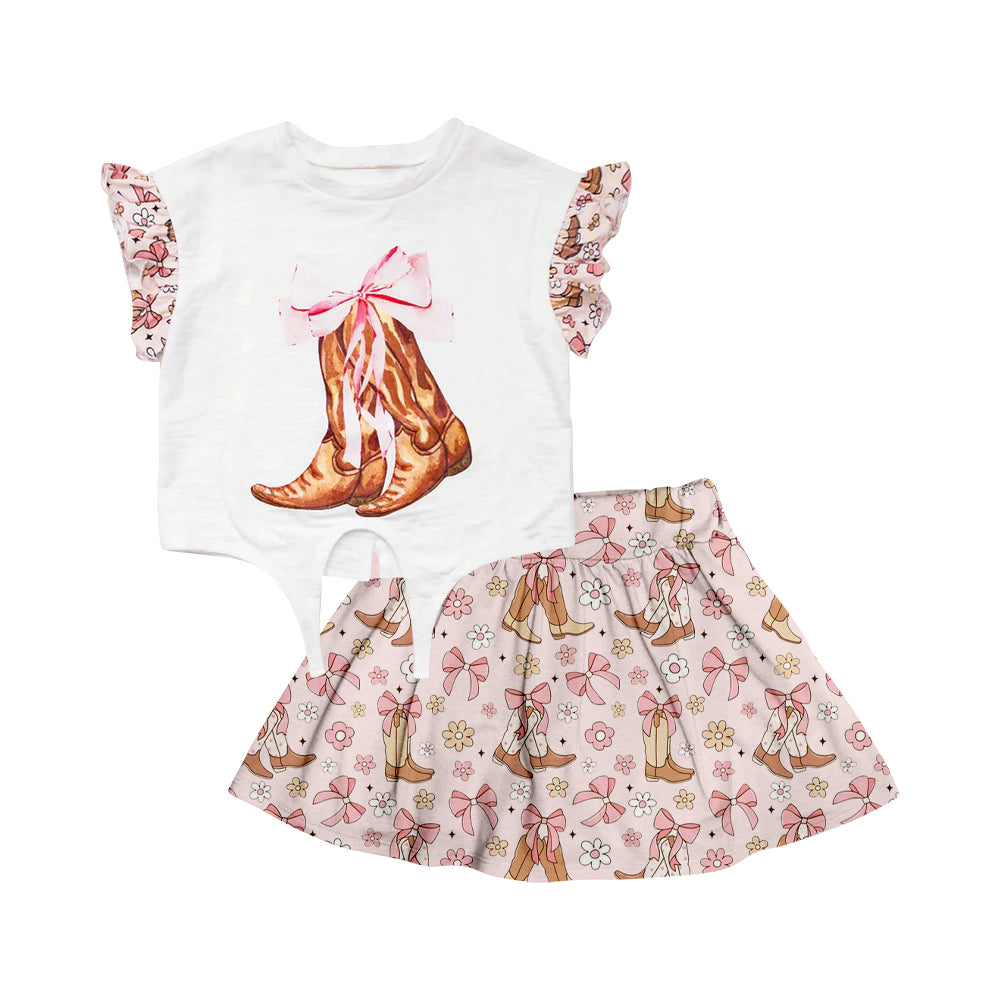 Western boots shirt top matching skirt outfit preorder