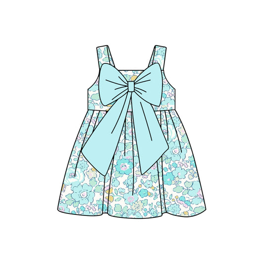 Baby girls blue flower design dress preorder
