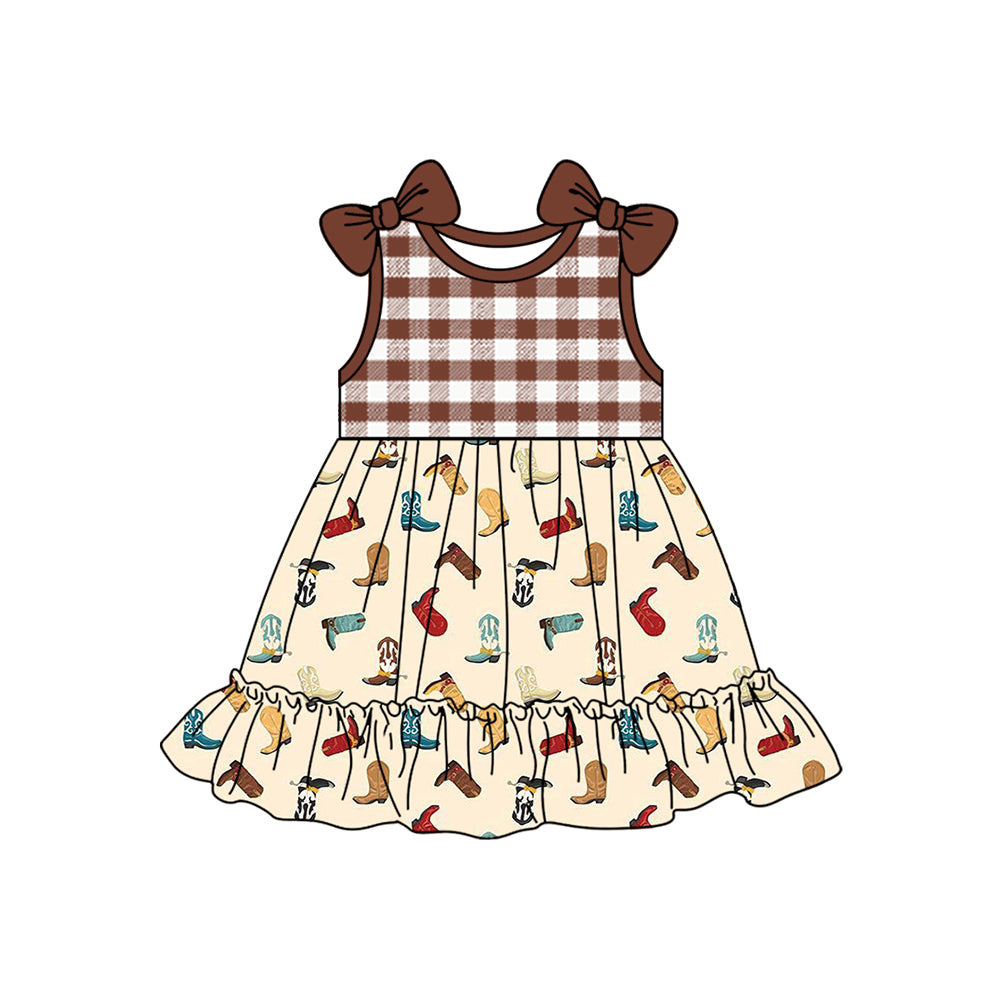 Baby girl western boots summer dress preorder