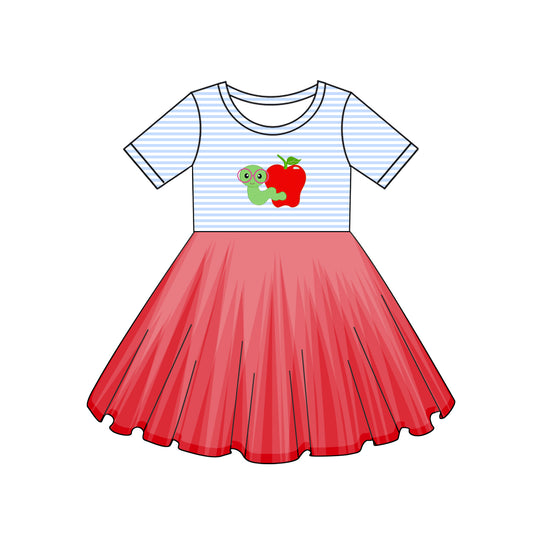 Baby girl back to school apple dress preorder