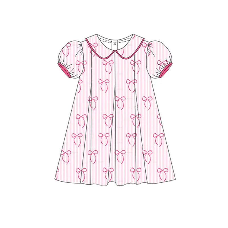 Hot pink bow baby girl summer dress preorder