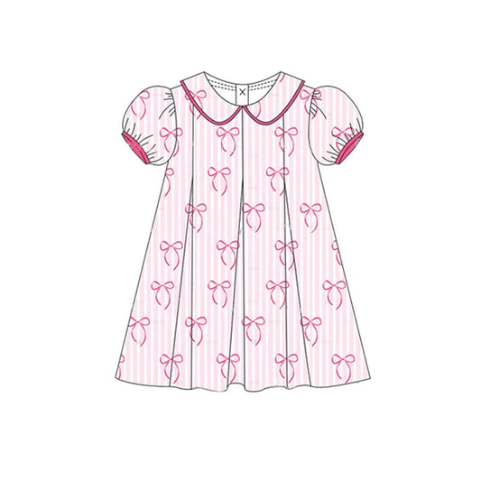 Hot pink bow baby girl summer dress preorder