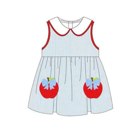 Baby girl apple design back to school dress preorder
