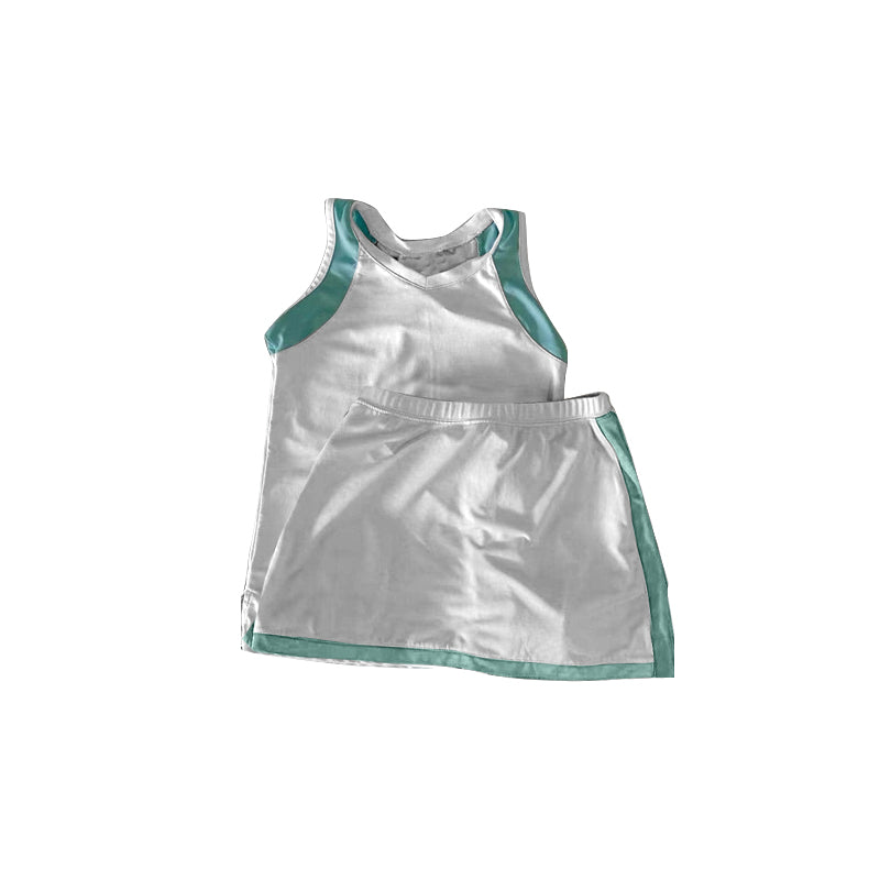 Toddle baby girls white color summer yoga outfit preorder