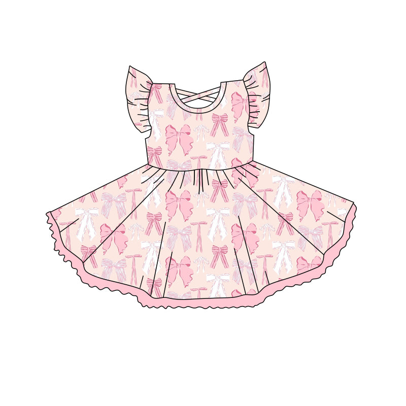 Toddle girls pink bow summer dress preorder