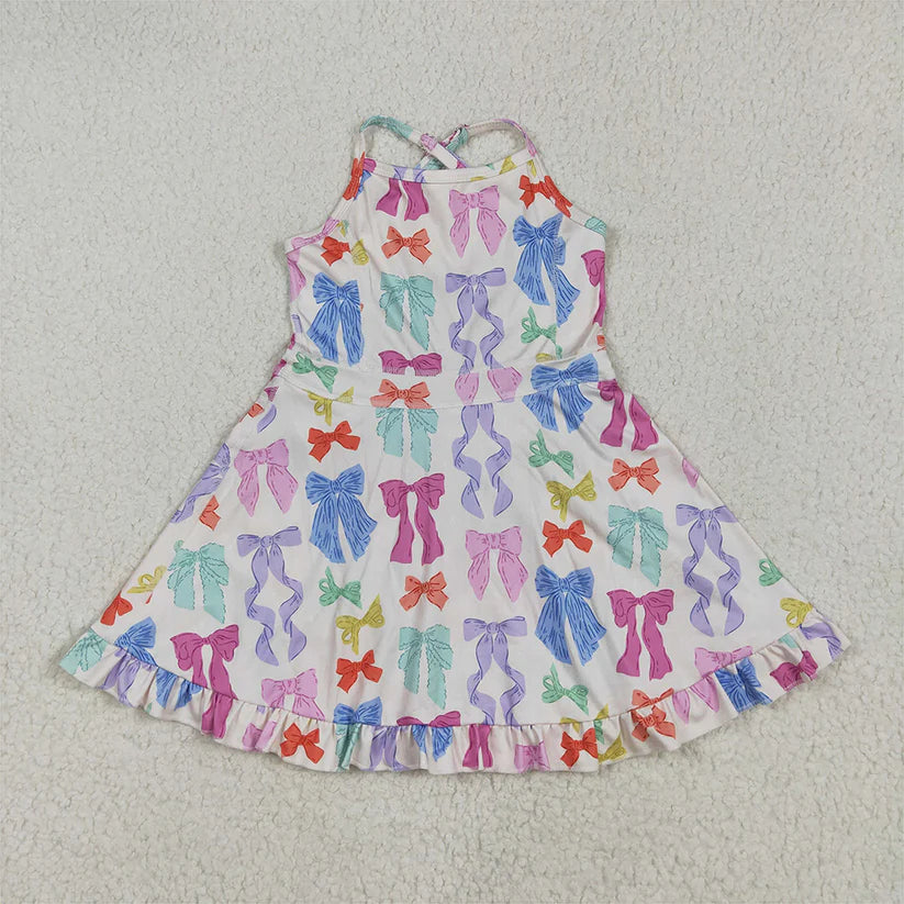 Baby girls July 4th active wear athletic summer yoga skirt dress