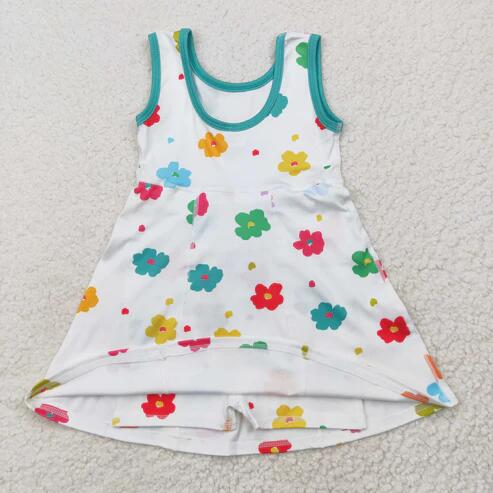 Girls  princess design active wear athletic summer dress with shorts