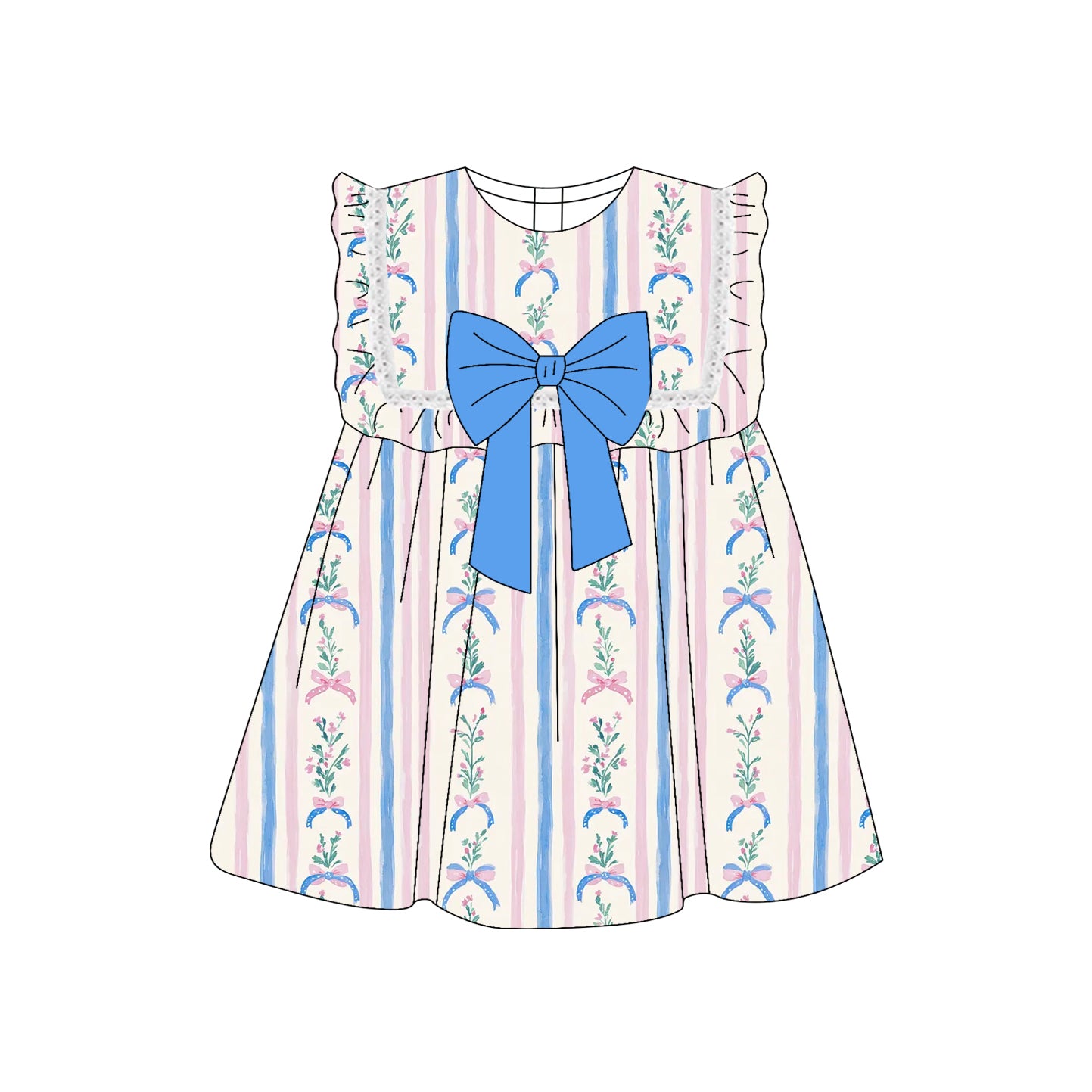 Floral design baby girls summer dress preorder