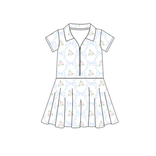 Baby girls pink floral active wear athletic summer yoga dress preorder