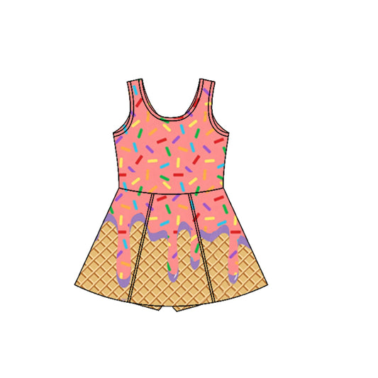 Baby girls coral color active wear athletic summer yoga skirt dress preorder