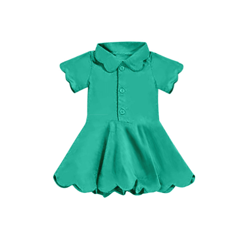 Baby girls green color active wear athletic summer yoga skirt dress preorder
