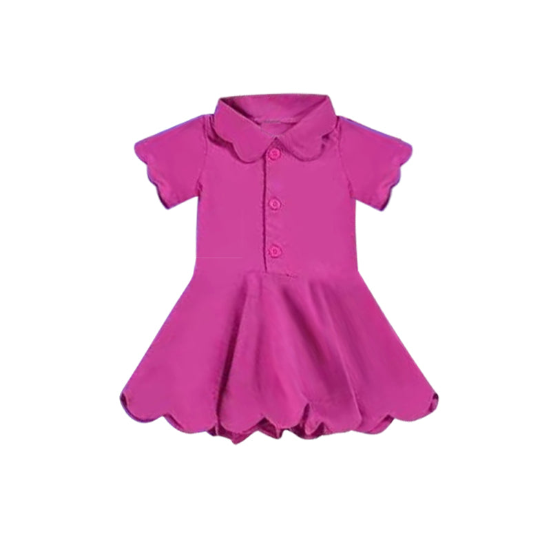 Baby girls purple color active wear athletic summer yoga polo skirt dress preorder