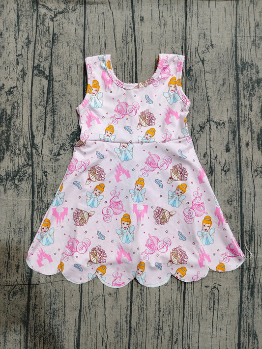 Princess print girls summer yoga dress preorder