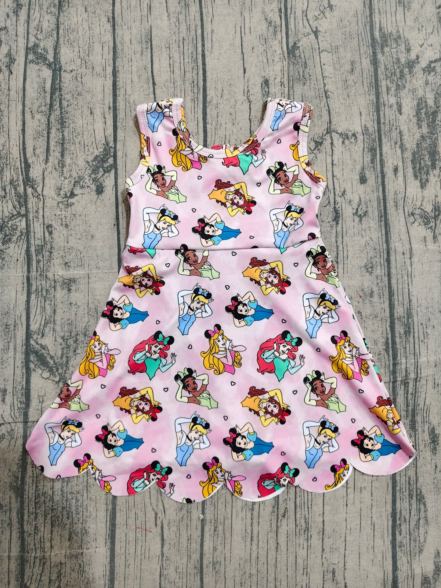 Princess print girls summer yoga dress preorder