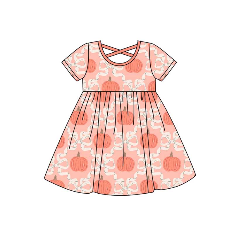 Toddle girls fall pumpkin design dress preorder