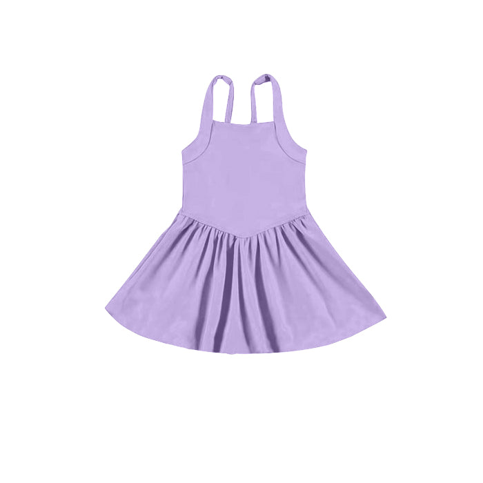 Baby girls lavender color active wear athletic summer yoga skirt dress preorder