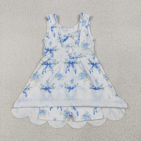 Girls  princess design active wear athletic summer dress with shorts