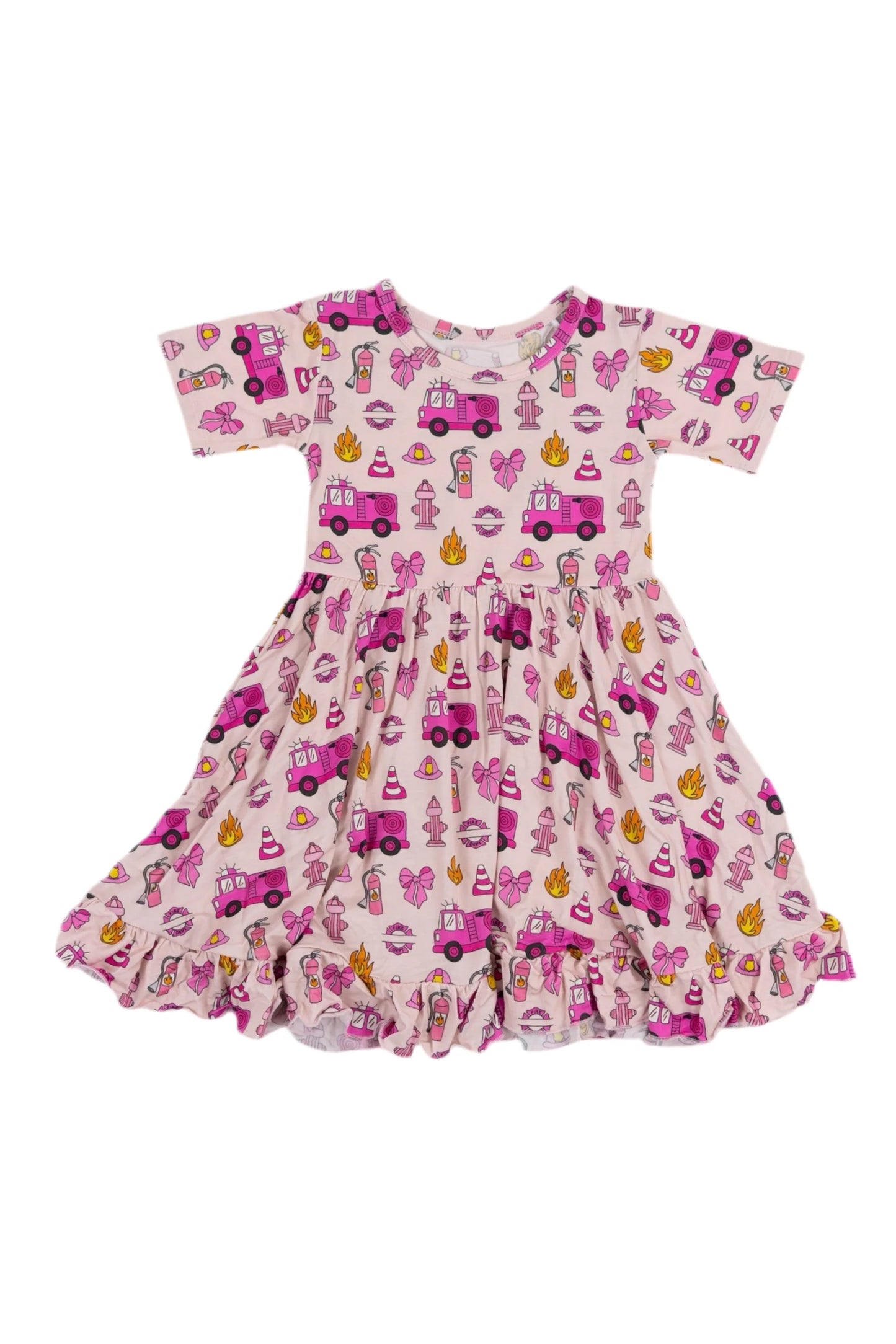 Toddle girls firetruck summer dress preorder