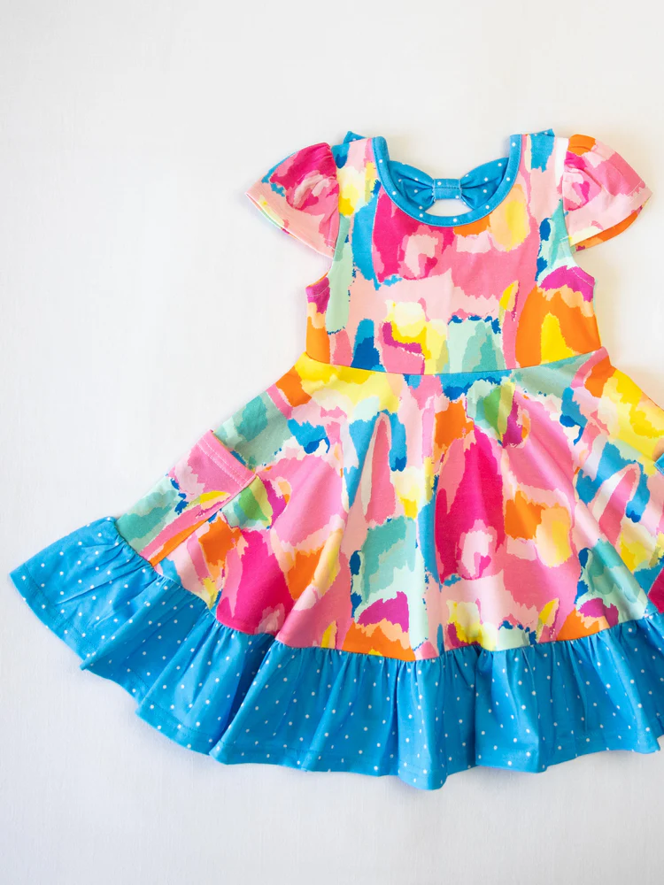 Toddle girls tie dye summer dress preorder